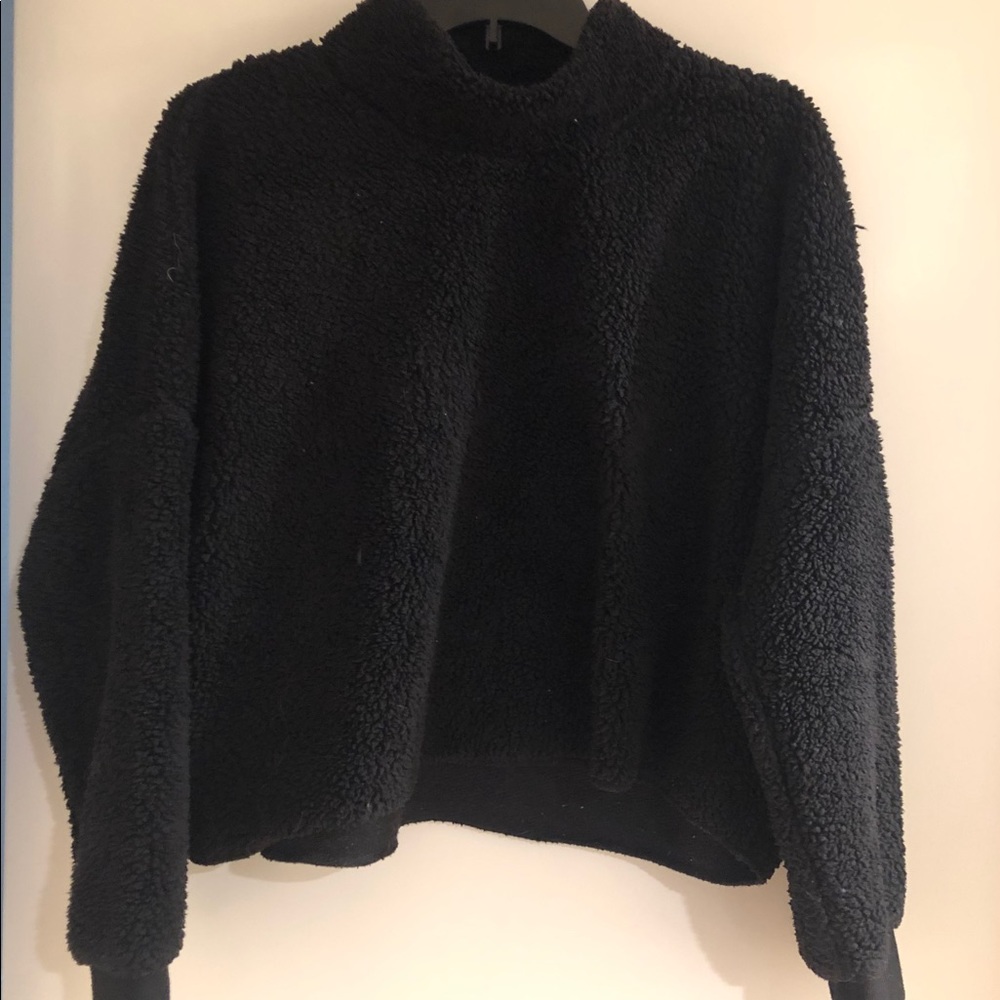 Black fleece sweater